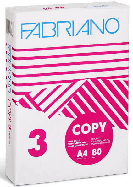 RAMETTE DE 500 FEUILLES FABRIANO COPY 3 format A4 - 80g