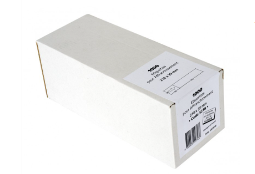 Etiquettes Affranchissement - blanc - format simple - 210mm x 39mm (155mm) - 5218 - Boite de 1000
