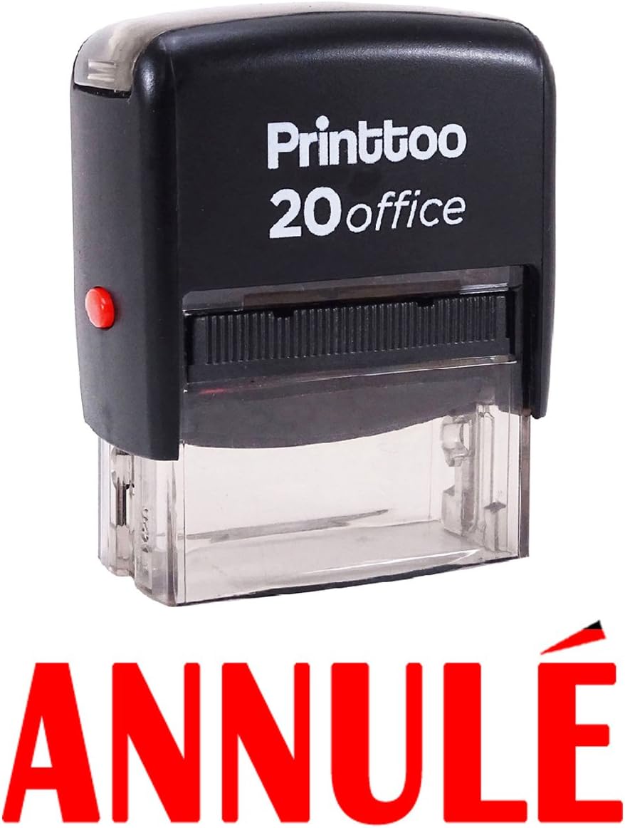 Printtoo ANNULE Self Encrage Rubber Stamp Stationary Office personnalisé Timbre-Rouge 