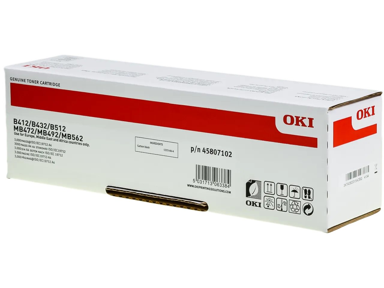 45807102 OKI MB472 Toner noir - Standard