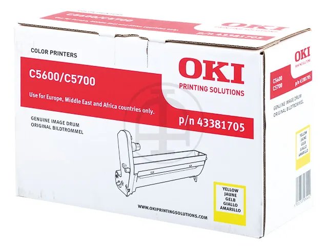 43381705 OKI C5600 Tambour (OPC) Jaune