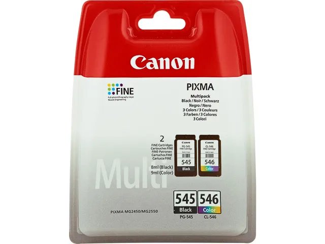 PG545+CL546 CANON MG2450 - cartouches noire + Couleur