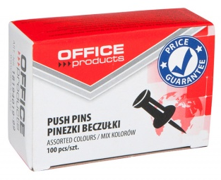 BOITE 100 EPINGLES PUSH PIN 10MM ASS