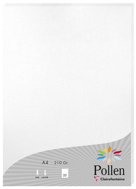PAQUET 25 feuilles BLANC IRISE A4 210G