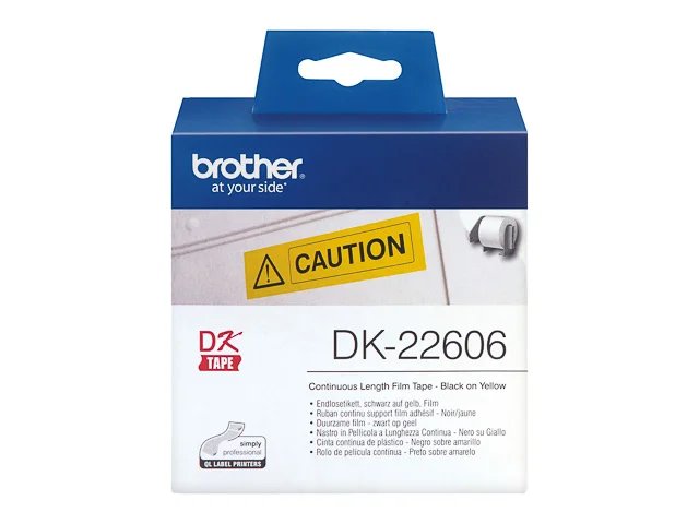 DK22606 BROTHER PT QL550 LABELS Jaune