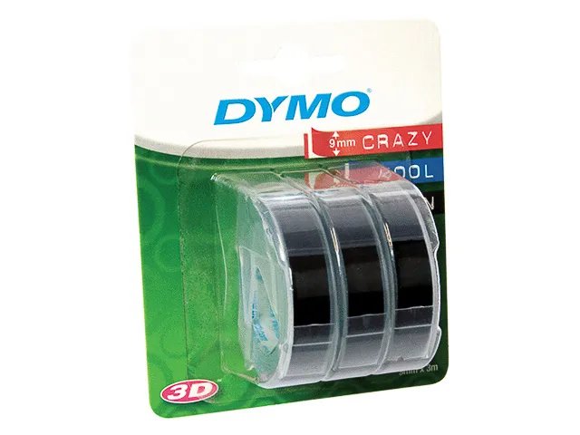 S0847730 DYMO 9mm EMBOSSING TAPE (3) noir