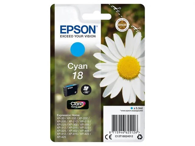 T1802 - EPSON XP30 - cartouche  cyan - Standard
