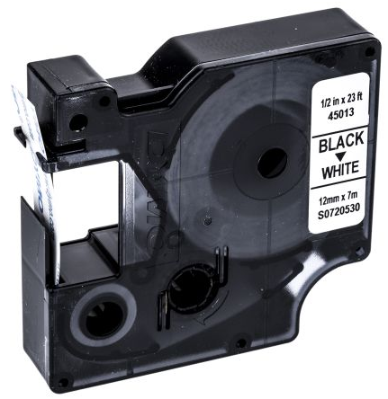 RUBAN DYMO POCKET/4500 12MM NOIR/BLANC