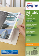 ONGLETS ADHESIFS PERSONNALISABLES A4 ASSORTIS