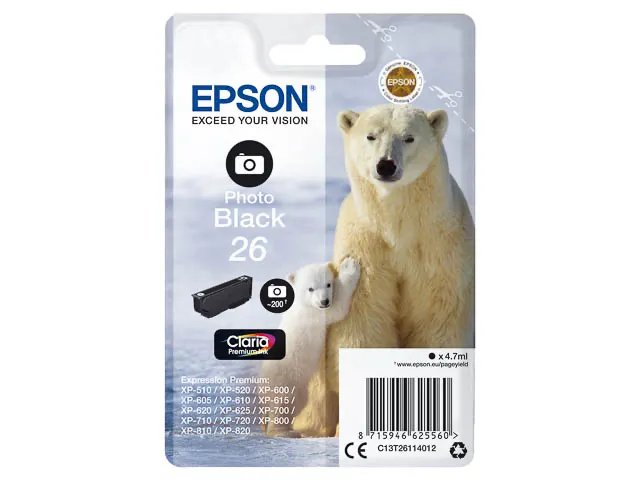 T2611 - EPSON XP600 photo  - cartouche noire - Standard