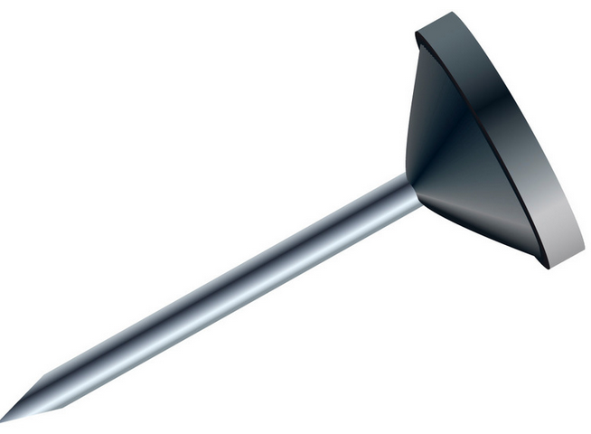 BOITE 100 EPINGLES SIGNALISATION TETE PLATE 5MM NOIR