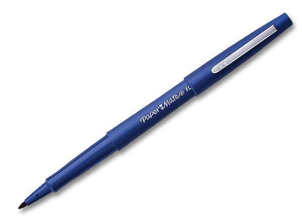 PAPERMATE FLAIR TEMPO NYLON BLEU - Conditionement Boite de 12 - Commande à l'unité