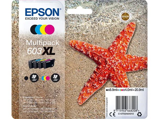 EPSON 603XL (C13T03A64010) - Multipack 4 couleurs
