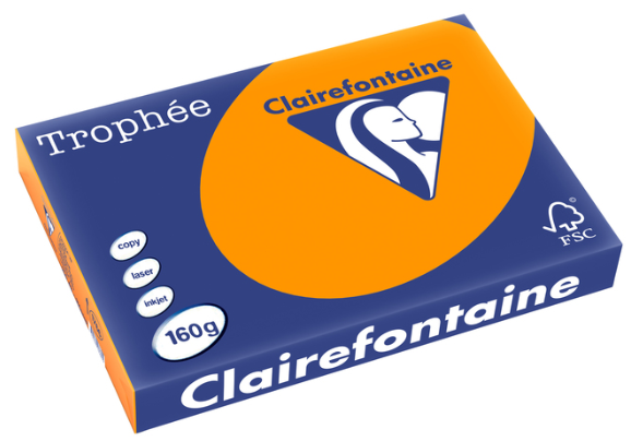 250 feuilles ORANGE VIF 160G A3