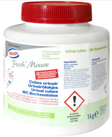 BOITE 1 KG DE CUBE 30G POUR URINOIR NICOL'S