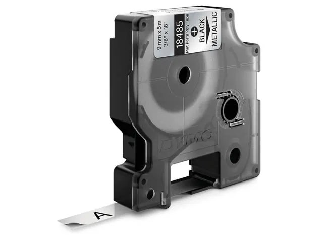 18485 DYMO ID1 9mm Noir-METALLIC