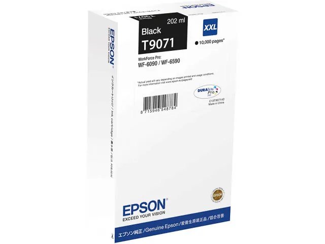 C13T907140 - EPSON Cartouche T9071 Durabrite Pro XXL Noir 202ml - cartouche noire Grande Capacité
