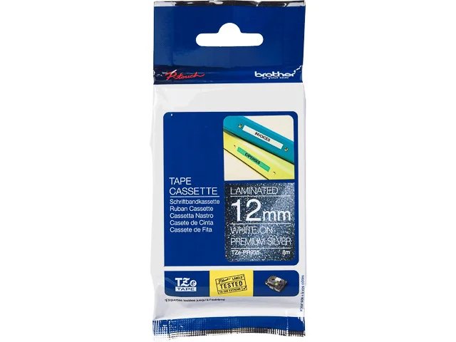 TZEPR935 BROTHER PT 24mm - argent sur blanc