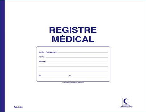 REGISTRE "MEDICAL" 250X320 60 PAGES ELVE 1480