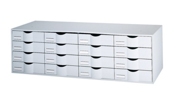 BLOC DE CLASSEMENT 16 TIROIRS GRIS