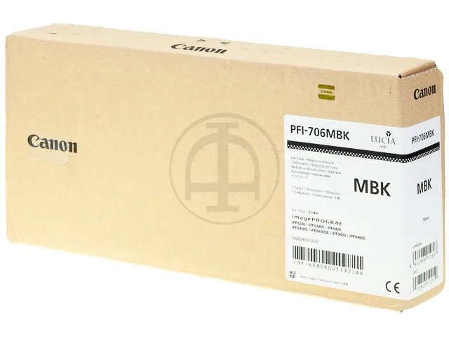 PFI706Noir Mat CANON IPF8300 - cartouche noire mat Grande Capacité