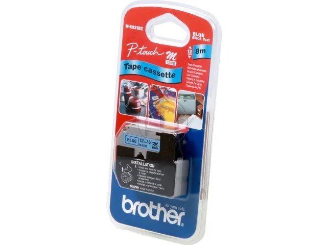 MK531BZ BROTHER PTOUCH 12mm- noir sur bleu