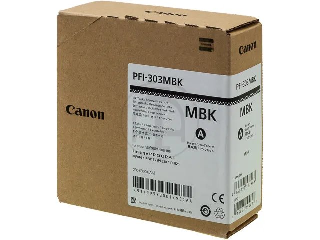 PFI303Noir Mat CANON IPF810 - cartouche mat Noir