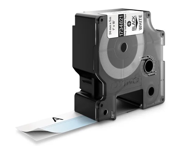 1734821 DYMO ID1 24mm  - blanc sur noir
