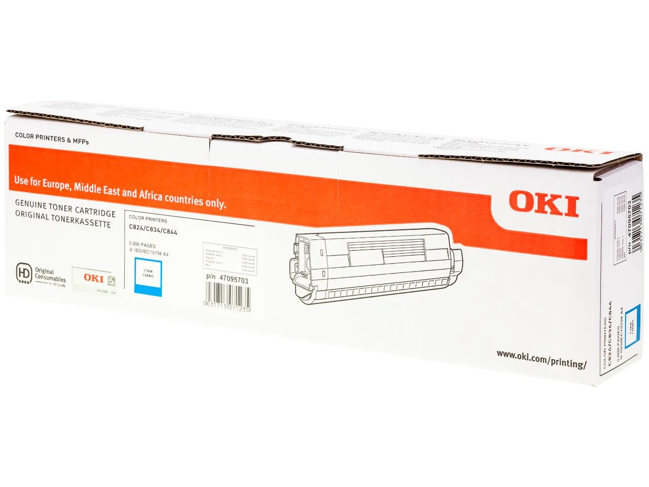 47095703 OKI C824 Toner cyan