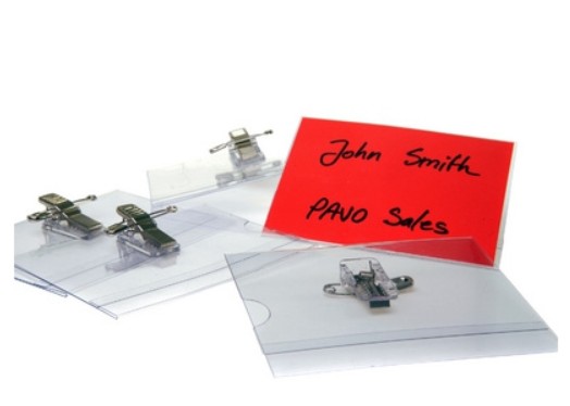 BOITE 50 BADGES 57x90 EPINGLE+CLIP