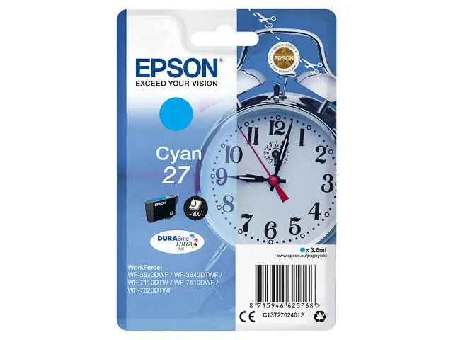 T2702 - EPSON WF3620DWF - cartouche  CY - Standard