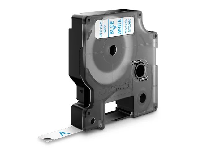 Dymo Ruban D1 S0720690 pour étiqueteuse - 9 mm x 7 m - Bleu sur Blanc