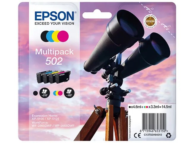 T02V6 - EPSON XP5100 - cartouches JUMELLES  (4) CMYK