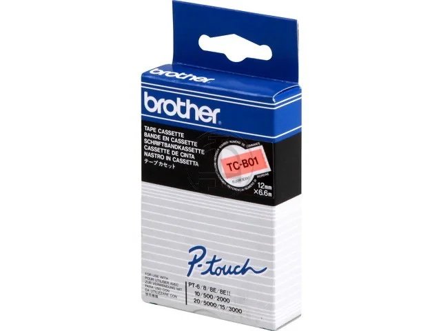 TCB01 BROTHER PTOUCH 12mm - noir sur orange