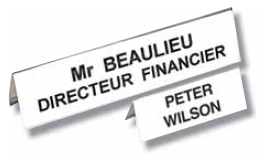 BOITE 50 CHEVALETS PORTE NOM 45X120MM