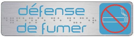 PLAQUE DE SIGNALISATION 170X45 MM DÉFENSE DE FUMER