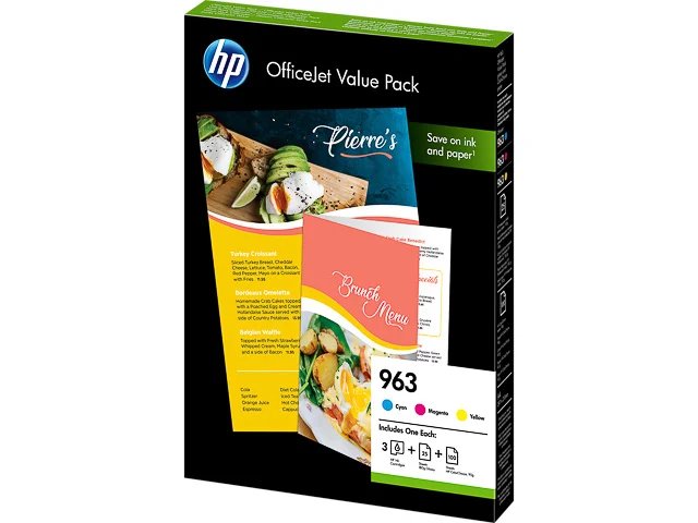 6JR42AE HP OfficeJet  PRO9010 - cartouche  (3) CMY+PAP A4