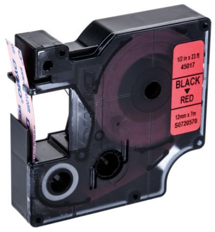 RUBAN DYMO POCKET/4500 12MM NOIR/ROUGE