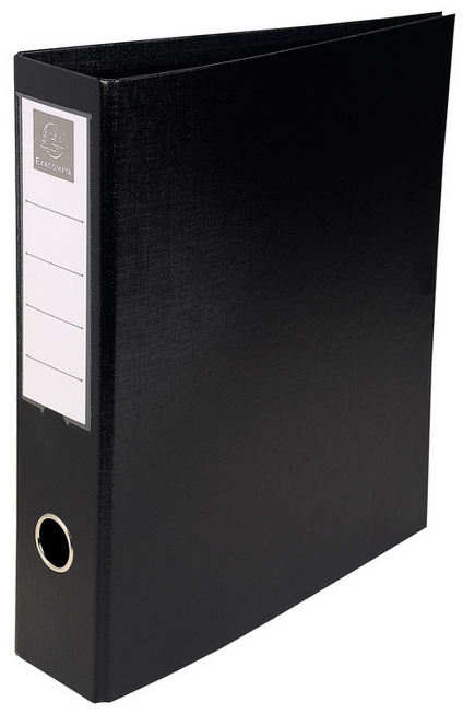 CLASSEUR REMBORDE PVC 4 ANNEAUX DOS 75MM NOIR 51741E