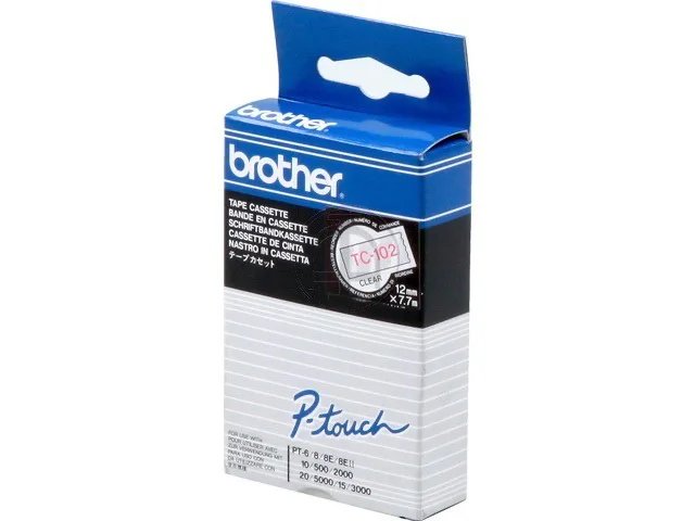 TC102 BROTHER PTOUCH 12mm - rougesur Transparent