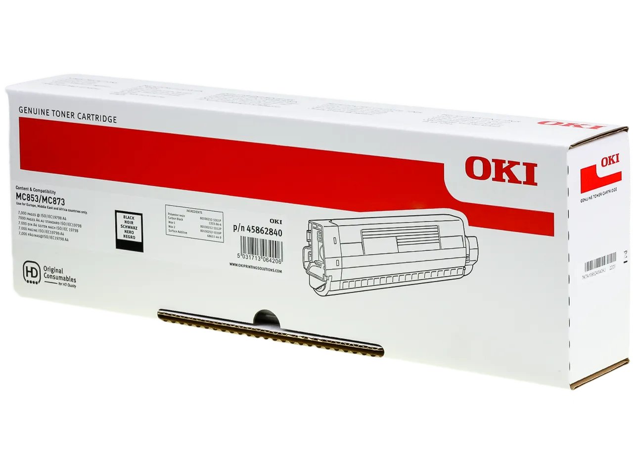 45862840 OKI MC853 Toner noir