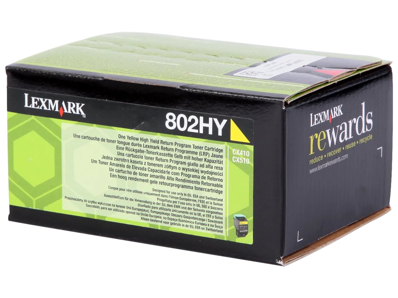 80C2HY0 LEXMARK CX410DE TonersJaune Grande Capacité