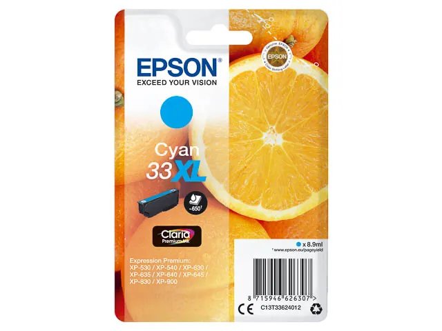 T3362 - EPSON 33XL - cartouche  cyan Grande Capacité