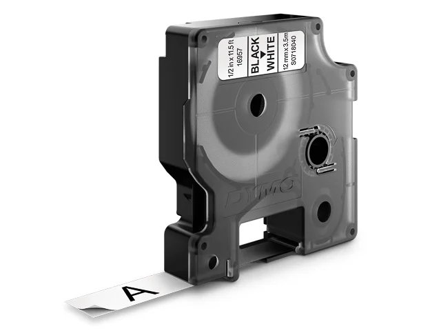 ruban nylon flexible noir sur blanc 12mm D1 S0718040 de marque Dymo référence 16957