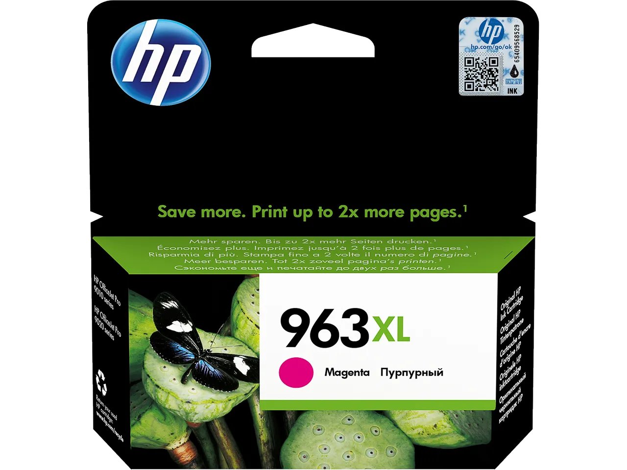 HP963XL - 3JA28AE#BGX HP OfficeJet  PRO 9010/9020 - cartouche magenta Grande Capacité - 1600 pages