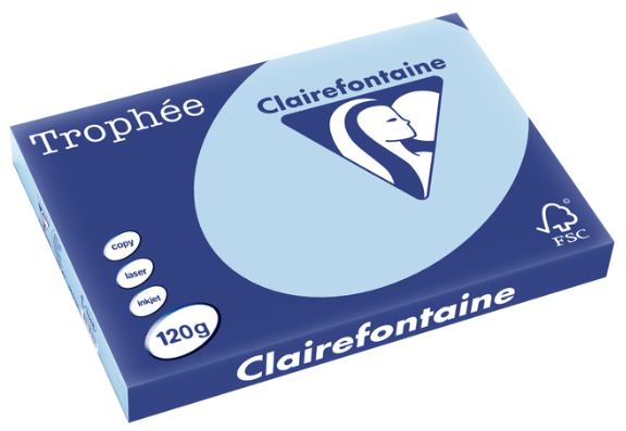 250 feuilles BLEU VIF 120G A3