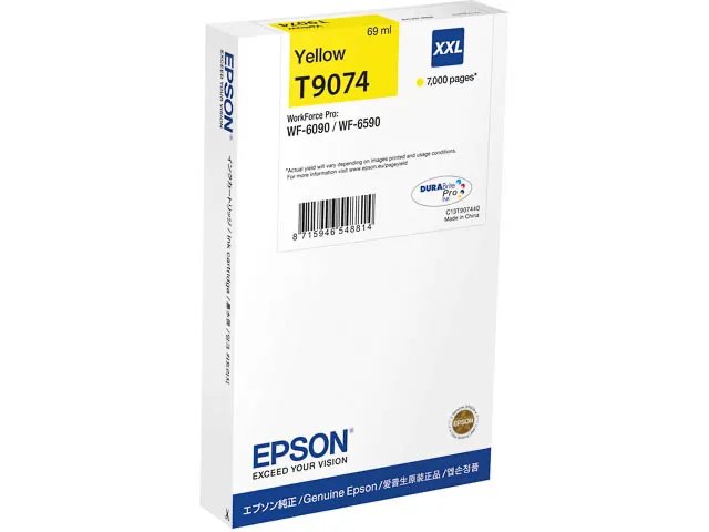 C13T907440 - EPSON Cartouche T9074 Durabrite Pro XXL Jaune 69,1ml - cartouche Jaune Grande Capacité