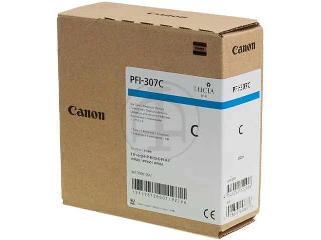 PFI307C CANON IPF830 - cartouche  cyan