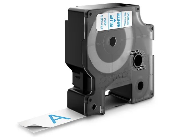 Ruban pour étiqueteuse Dymo 7 m x 19 mm Bleu sur Blanc