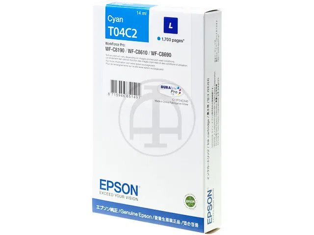 C13T04C240 EPSON WFC8190 - cartouche  cyan - Standard